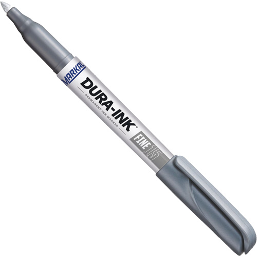 Marqueur permanent Dura-Ink no 15, Argent, Pointe Fin Stor-it Systems