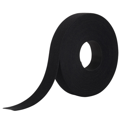One-Wrap&reg; Fastener Tape, Hook & Loop, 25 yds x 1", Self-Grip, Black Stor-it Systems