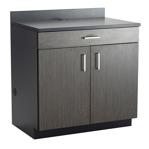 Armoire modulaire de base, M&eacute;lamine, 39" h x 36" la x 25" P, Nuit d'Asie/noir Stor-it Systems