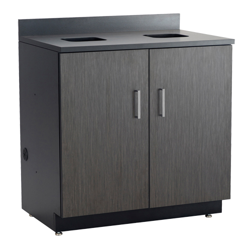 Armoire modulaire de base, M&eacute;lamine, 39" h x 36" la x 25" P, Nuit d'Asie/noir Stor-it Systems