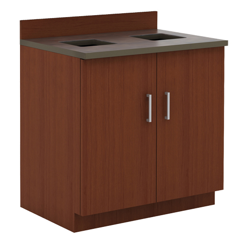 Armoire modulaire de base, M&eacute;lamine, 39" h x 36" la x 25" P, Acajou Stor-it Systems