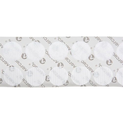 Fastener Coins, Hook & Loop, 3/4" Dia., Adhesive, White Stor-it Systems