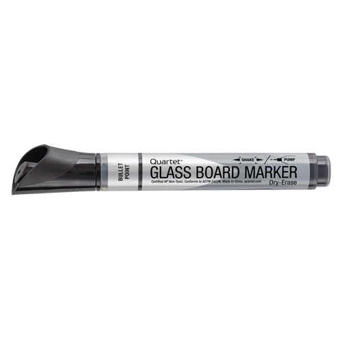 Premium Glass Dry-Erase Markers, Black, Bullet Tip Stor-it Systems