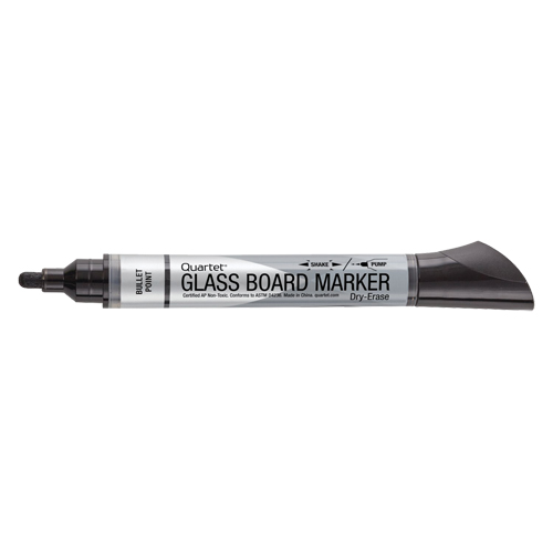 Premium Glass Dry-Erase Markers, Black, Bullet Tip Stor-it Systems