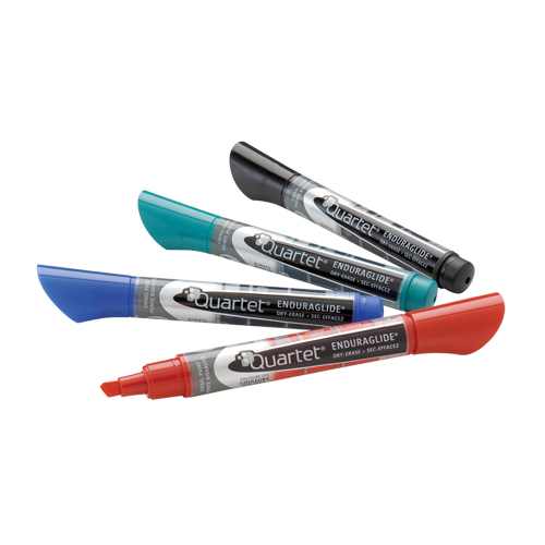 EnduraGlide&reg; Dry-Erase Markers, Assorted, Chisel Tip Stor-it Systems