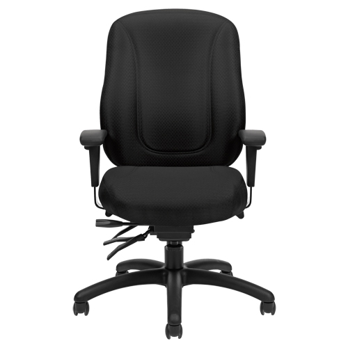 Chaise Overtime &agrave; dos &eacute;lev&eacute;, Tissu, Noir, Capacit&eacute; 300 lb Stor-it Systems