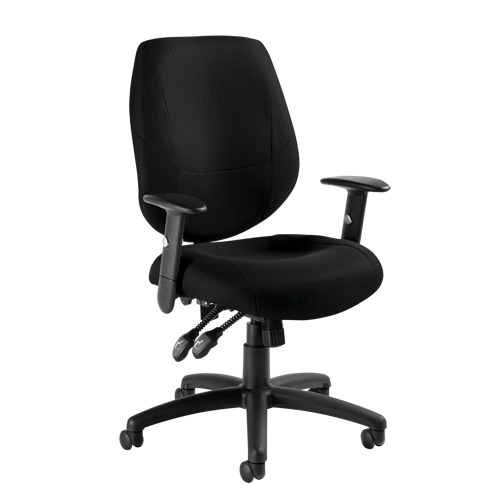 Chaise d'op&eacute;rateur Six 31, Tissu, Noir, Capacit&eacute; 250 lb Stor-it Systems