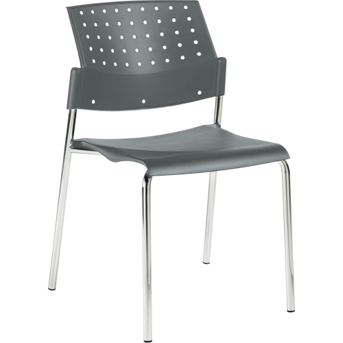 Chaises sans accoudoirs empilables, Plastique, Hauteur 33", Capacit&eacute; 300 lb, Gris Stor-it Systems