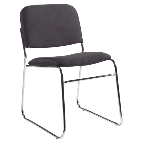 Armless Chair, Fabric, 30" High, 200 lbs. Capacity, Black Stor-it Systems