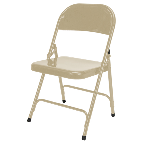Chaise pliante, Acier, Beige, Capacit&eacute; 300 lb Stor-it Systems