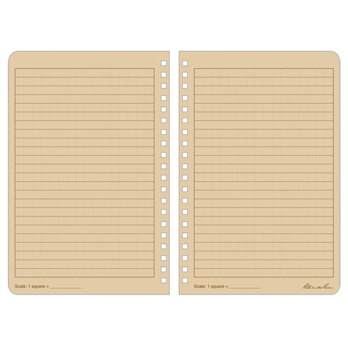 Side-Spiral Notebook, Soft Cover, Tan, 64 Pages, 4-5/8" W x 7" L Stor-it Systems