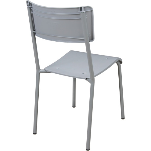 Chaises empilables Ventura, Polypropyl&egrave;ne, Hauteur 36", Capacit&eacute; 300 lb, Gris Stor-it Systems