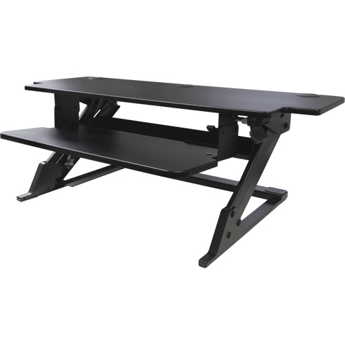 Poste de travail assis-debout Goya, Mod&egrave;le de bureau, 20" h x 42" la x 16" p, Noir Stor-it Systems