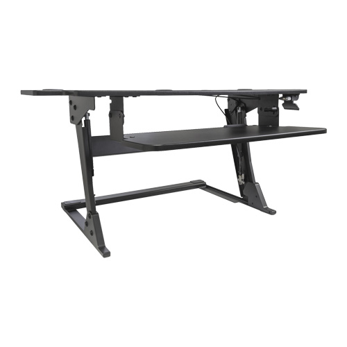 Poste de travail assis-debout Goya, Mod&egrave;le de bureau, 20" h x 42" la x 16" p, Noir Stor-it Systems
