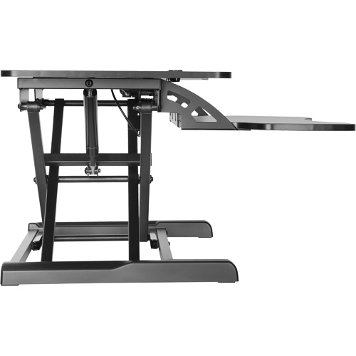 Poste de travail assis-debout Goya, Mod&egrave;le de bureau, 22" h x 31-1/2" la x 24" p, Noir Stor-it Systems