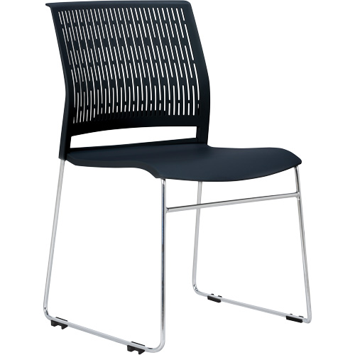 Chaises empilables s&eacute;rie Activ, Polypropyl&egrave;ne, Hauteur 32-3/8", Capacit&eacute; 275 lb, Noir Stor-it Systems