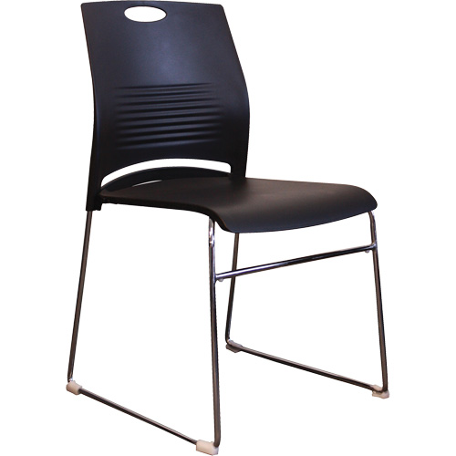 Activ Series Stacking Chairs, Plastic, 23" High, 275 lbs. Capacity, Black Stor-it Systems