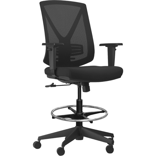 Chaise ajustable de premi&egrave;re qualit&eacute; &agrave; basculement synchronis&eacute; s&eacute;rie Activ, Tissu/Mailles, Noir, Capacit&eacute; 275 lb Stor-it Systems