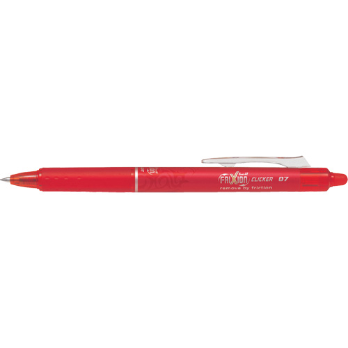 Stylo &agrave; cliquet Frixion Point, Rouge, 0,7 mm, R&eacute;tractable Stor-it Systems