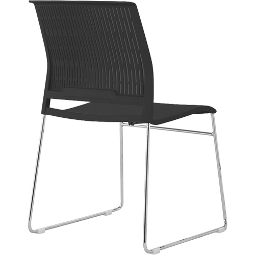 Chaises empilables, Polypropyl&egrave;ne, Hauteur 32-3/8", Capacit&eacute; 250 lb, Noir Stor-it Systems