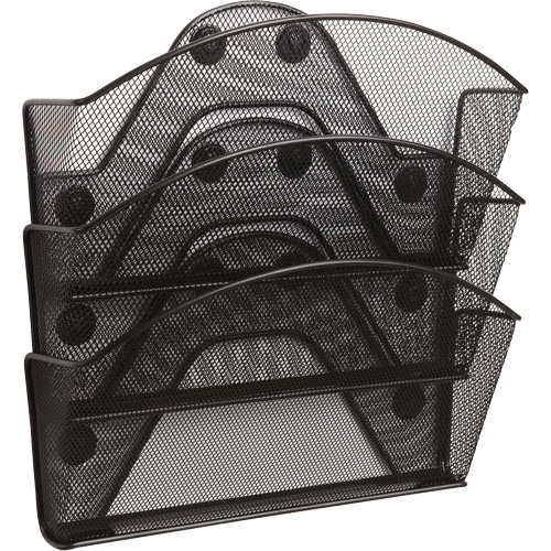 Onyx Magnetic Mesh File Pocket, 3 Pockets Stor-it Systems