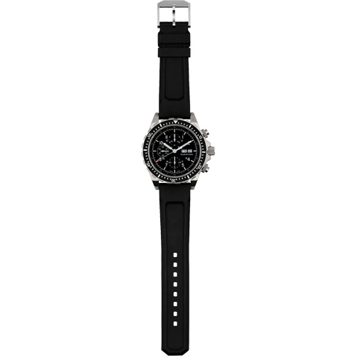 Jumbo Diver/Pilot's Automatic Chronograph Watch, Digital, Battery Operated, 46 mm, Black Stor-it Systems
