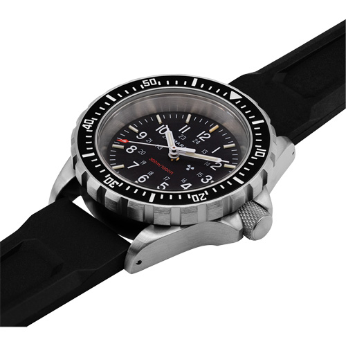 Grande montre automatique de plong&eacute;e, Num&eacute;rique, &agrave; piles, 41 mm, Noir Stor-it Systems