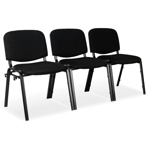 Chaises empilables, Tissu, Hauteur 32", Capacit&eacute; 250 lb, Noir Stor-it Systems