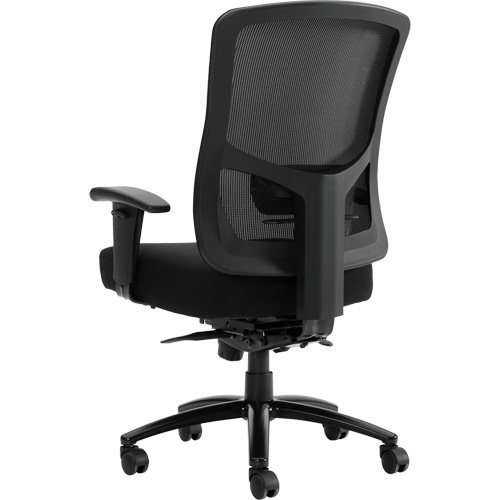 Chaise &agrave; dossier haut avec m&eacute;canisme &agrave; basculement synchronis&eacute; robuste Raven 400, Mailles, Noir, Capacit&eacute; 400 lb Stor-it Systems