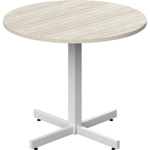 Newland Height-Adjustable Round Table, 36" L x 36" W x 29" H, 1" Top, Laminate, Tan Stor-it Systems