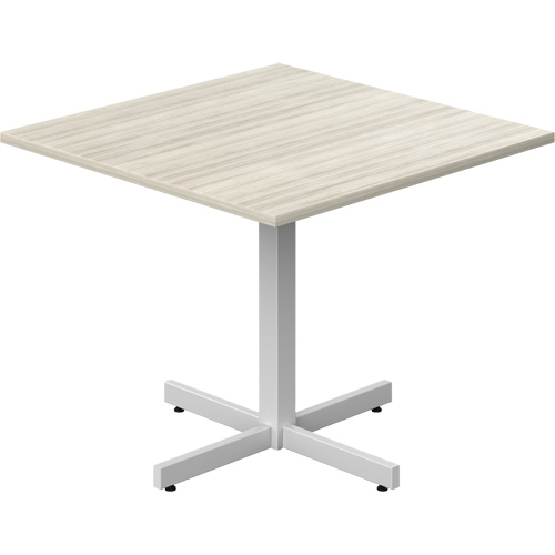 Table carr&eacute;e &agrave; hauteur r&eacute;glable Newland, 36" lo x 36" la x 29" h, Dessus de 1", Stratifi&eacute;, Havane Stor-it Systems