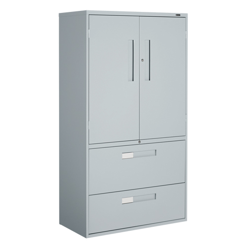 Multi-Stor Cabinet, Steel, 3 Shelves, 65-1/4" H x 36" W x 18" D, Grey Stor-it Systems