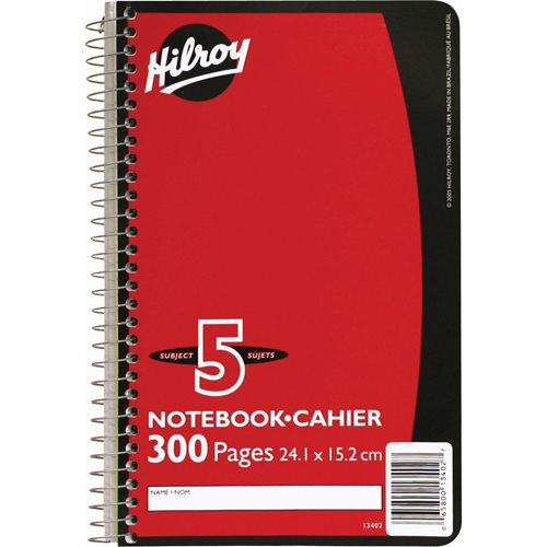 5 Subject Spiral Notebook Stor-it Systems