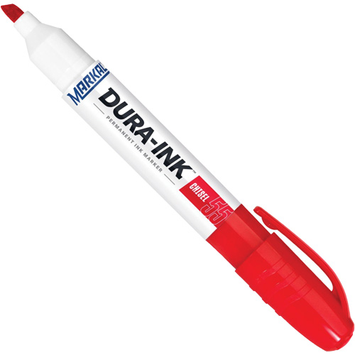 Dura-Ink&reg; Marker #55, Red, Chisel Tip Stor-it Systems