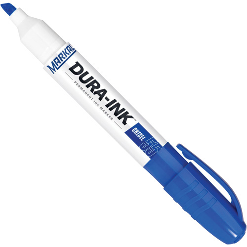 Marqueur Dura-Ink no 55, Bleu, Pointe Ciseau Stor-it Systems