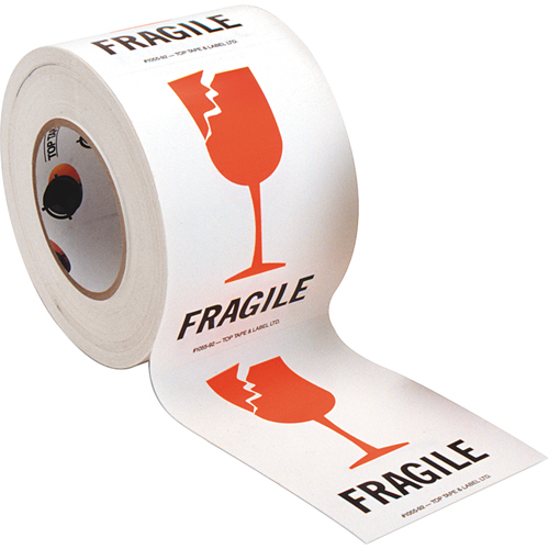 "Fragile" Special Handling Labels, 6" L x 4" W, Red on White Stor-it Systems