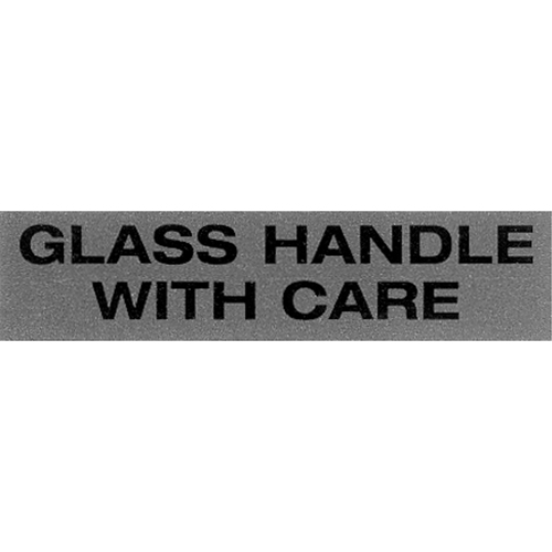 &eacute;tiquettes pour traitement sp&eacute;cial Glass Handle with Care, 5" lo x 2" la, Noir/rouge Stor-it Systems