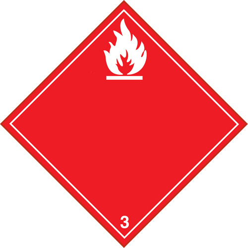TDG Shipping Labels, Class 3, Flammable Liquids, Vinyl Stor-it Systems