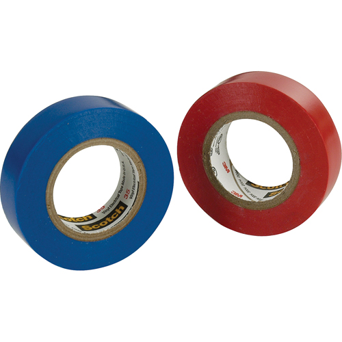 Rubans en vinyle pour codage en couleurs 35 Scotch, 12,7 mm (1/2") x 20,1 m (66'), Bleu, 7 mils Stor-it Systems