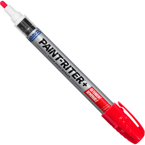 Paint-Riter&reg;+ Detergent Removable Paint Marker, Liquid, Red Stor-it Systems