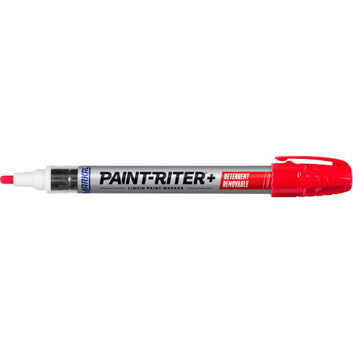 Paint-Riter&reg;+ Detergent Removable Paint Marker, Liquid, Red Stor-it Systems