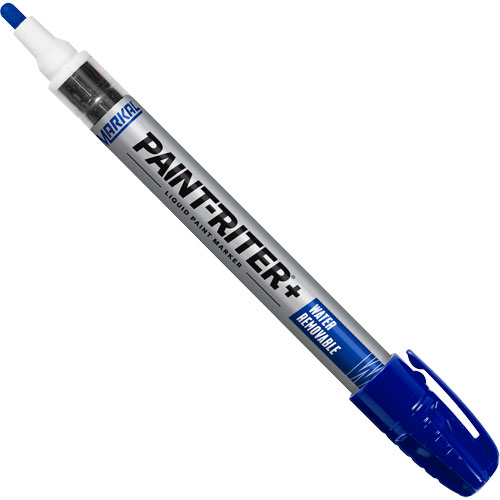 Paint-Riter&reg;+ Water Removable Paint Marker, Liquid, Blue Stor-it Systems