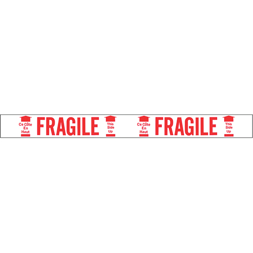 Bilingual Printed Tape – Fragile This Side Up , Red on White Stor-it Systems