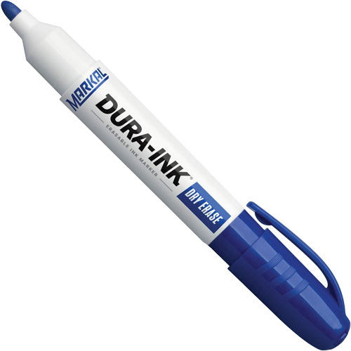 Dura-Ink&reg; Dry Erase Ink Markers, Blue, Bullet Tip Stor-it Systems