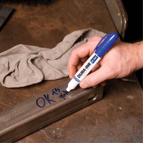 Dura-Ink&reg; Dry Erase Ink Markers, Blue, Bullet Tip Stor-it Systems