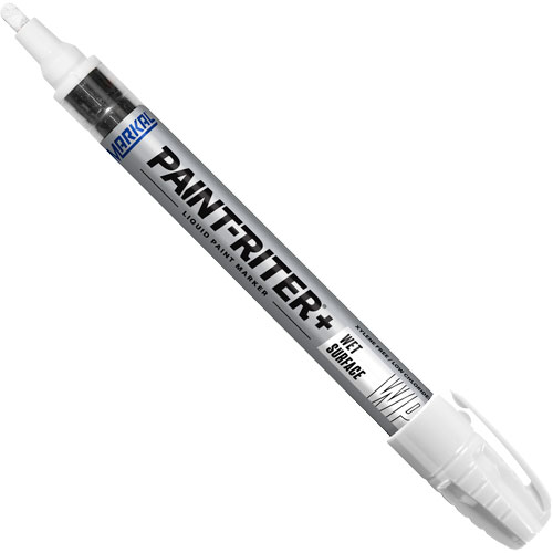 Marqueur &agrave; peinture pour surfaces humides Paint-Riter+, Liquide, Blanc Stor-it Systems