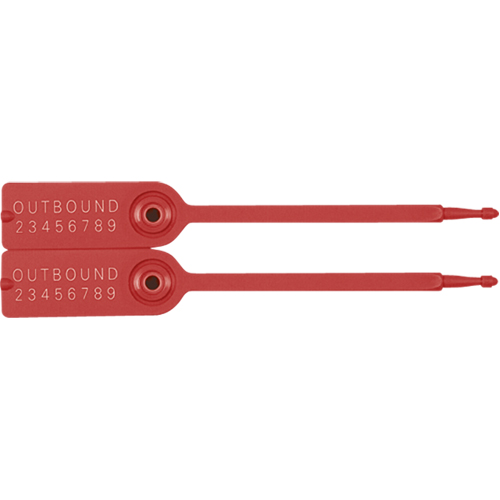 Gemini&reg; Tote Seals, 7-1/4", Plastic, Pull-Through Stor-it Systems