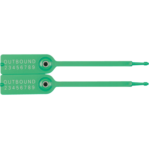 Gemini&reg; Tote Seals, 7-1/4", Plastic, Pull-Through Stor-it Systems