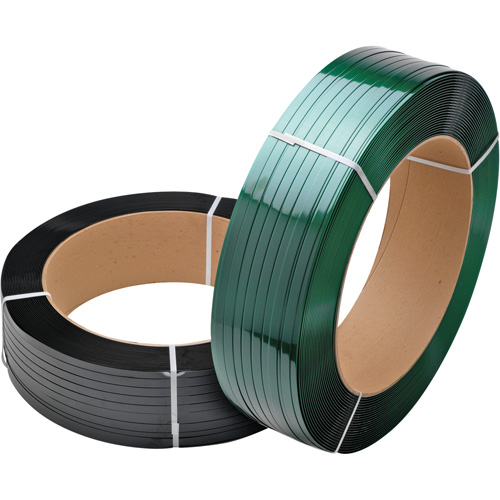 Feuillard vert, Polyester, 3/4" la x 3000' lo, Vert, Calibre Machine Stor-it Systems