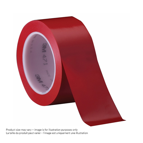 471 Vinyl Tape, 38 mm (1-1/2") W x 32.9 m (108') L, 5.3 mils, Red Stor-it Systems